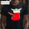 Baby Yoda Christmas Grogu Stocking Joy To The Galaxy T Shirt