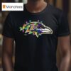 Baltimore Ravens Primary Logo Holiday Lights T Shirt