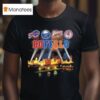 Buffalo City Sports Bills Sabres Bandits And Bisons Skyline Light T Shirt