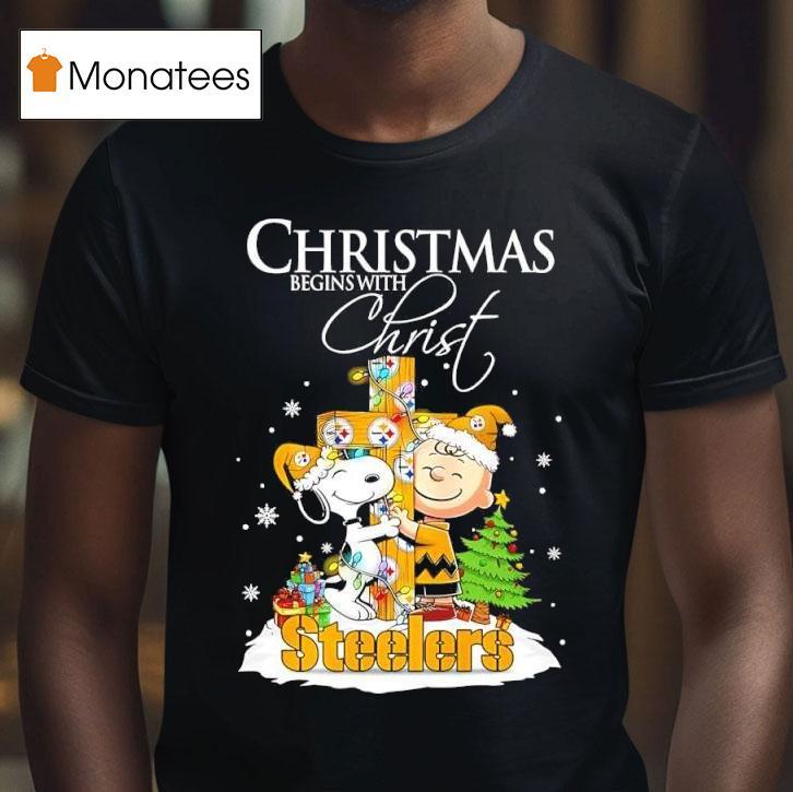Christmas Begins With Christ Pittsburgh Slers X Snoopy And Charlie Brown T Shirt Christmas Begins With Christ Pittsburgh Slers X Snoopy And Charlie Brown T Shirt