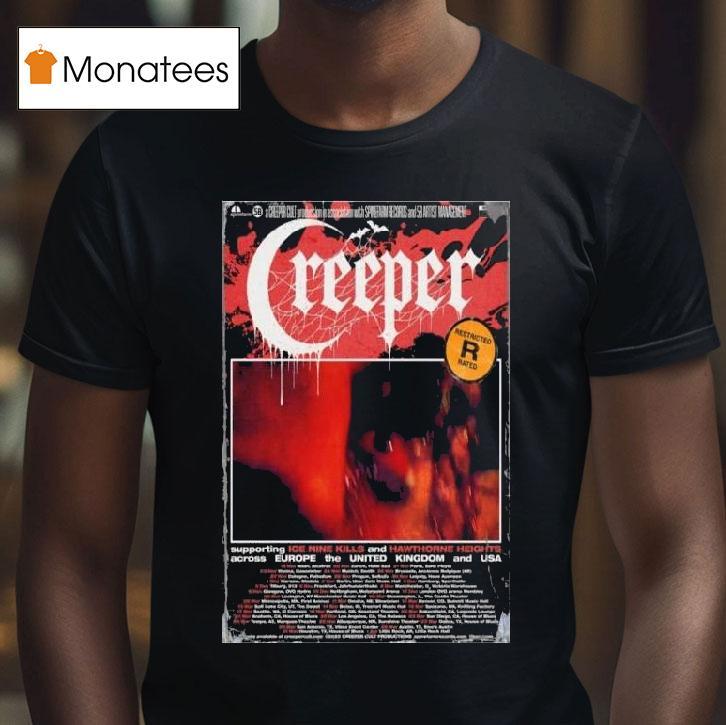 Creeper Europe Uk Usa Tour T Shirt Creeper Europe Uk Usa Tour T Shirt