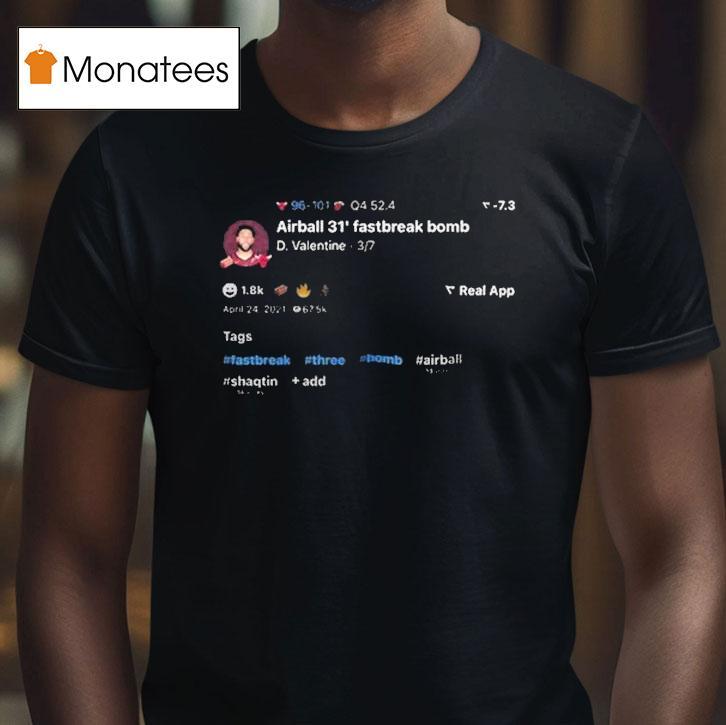 Denzel Valentine Airball Fastbreak Bomb T Shirt Denzel Valentine Airball Fastbreak Bomb T Shirt