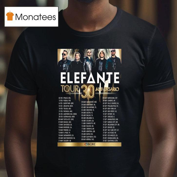 Elefante Tour Anniversary T Shirt Elefante Tour Anniversary T Shirt