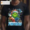 Grinch X Carolina Panthers Ball And Helmet Merry Christmas T Shirt