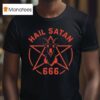 Hail Satan Goat Head Pentagram Dark Occult Aesthetic T Shirt