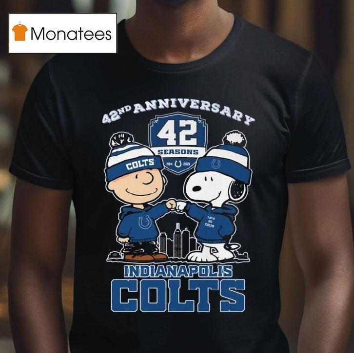 Indianapolis Colts Nd Anniversary Snoopy And Charlie Brown High Figh T Shirt Indianapolis Colts Nd Anniversary Snoopy And Charlie Brown High Figh T Shirt