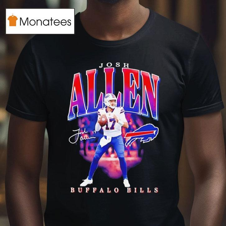 Josh Allen Buffalo Bills Football Player Signature T Shirt Josh Allen Buffalo Bills Football Player Signature T Shirt