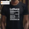 Lettuce Costume Nutrition Facts Lettuce T Shirt