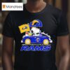 Los Angeles Rams X Snoopy And Woodstock Drive Car T Shirt