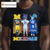 Michigan Sports Michigan Wolverines X Detroit Lions X Detroit Tigers Signatures Players T Shirt