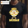 Michigan Wolverines Turkey Helmet Happy Thanksgiving T Shirt