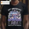 New York Giants Th Anniversary Players Signatures Thank You For The Memories Skyline T Shirt