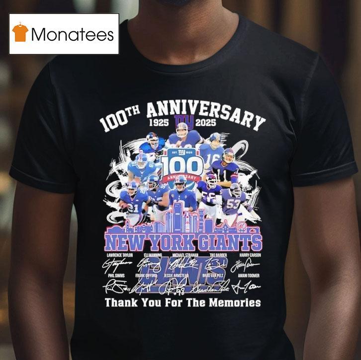 New York Giants Thank You For The Memories Th Anniversary T Shirt New York Giants Thank You For The Memories Th Anniversary T Shirt