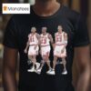 Original Chicago Bulls Dennis Rodman Michael Jordan And Famer Scottie Pippen Signatures T Shirt