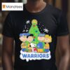 Peanuts Comic Christmas Tree In Golden State Warriors Graphic T Shirt