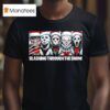 Slashing Through The Snow Christmas Festive Xmas Jumper Scary Santa T Shirt