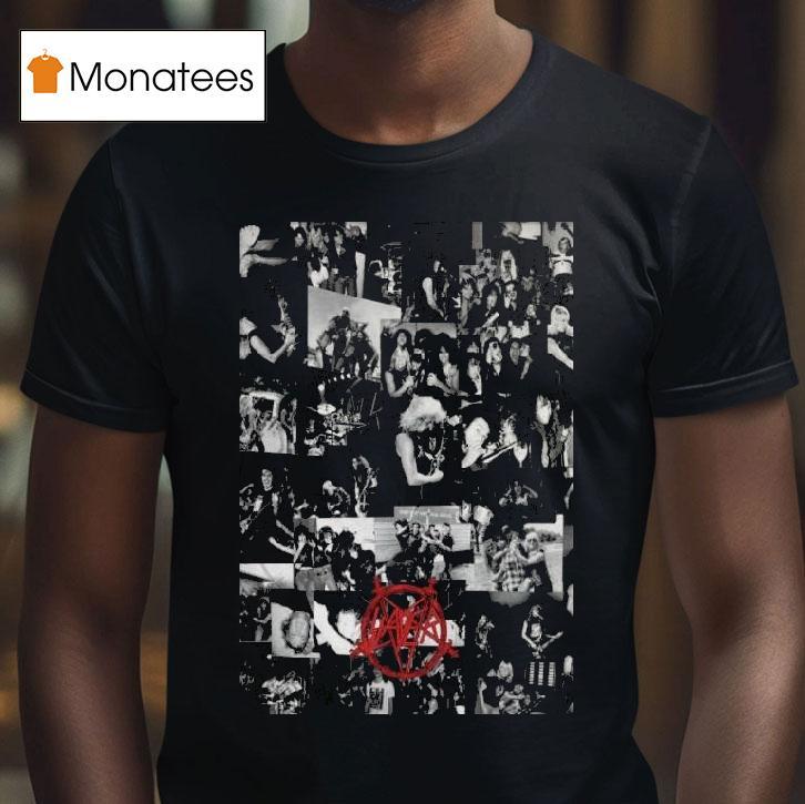Slayer Hell Awaits Photo Collage Art Prin T Shirt Slayer Hell Awaits Photo Collage Art Prin T Shirt