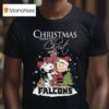 Snoopy And Charlie Brown X Atlanta Falcons Christmas Begins With Christ T Shirt