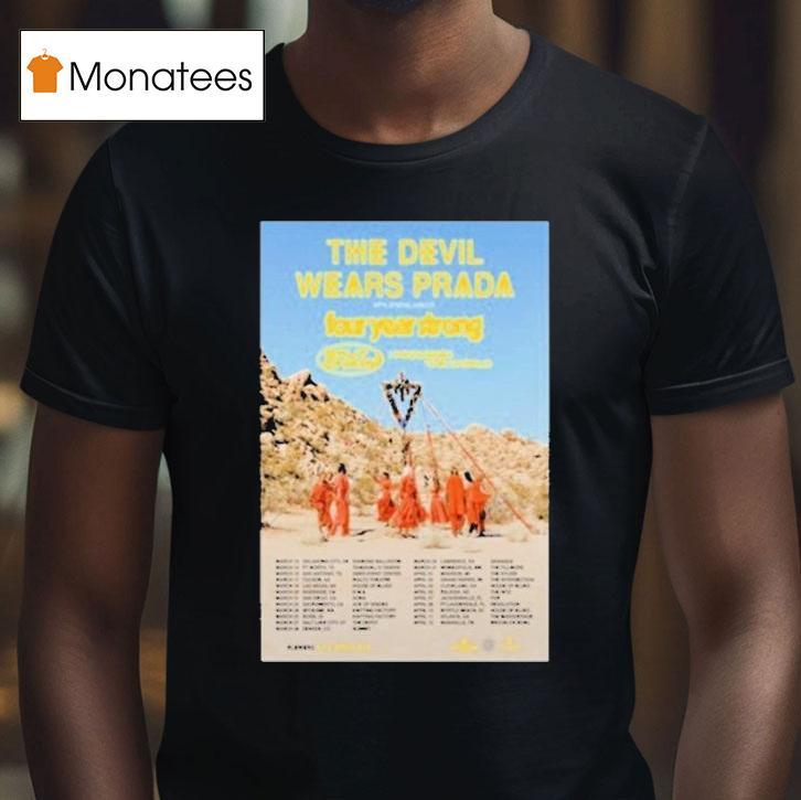 The Devil Wears Prada Flowers Spring Tour Dates T Shirt The Devil Wears Prada Flowers Spring Tour Dates T Shirt