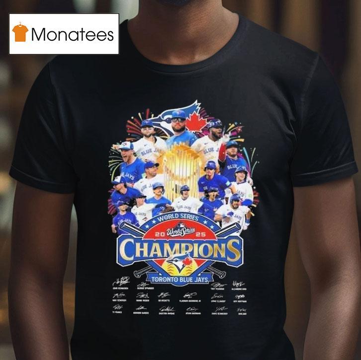 Toronto Blue Jays Baseball World Series Champions Signatures Winner Vintage T Shirt Toronto Blue Jays Baseball World Series Champions Signatures Winner Vintage T Shirt