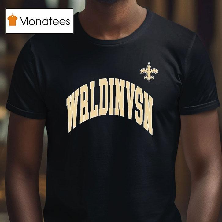 Wrldinvsn X New Orleans Saints T Shirt Wrldinvsn X New Orleans Saints T Shirt