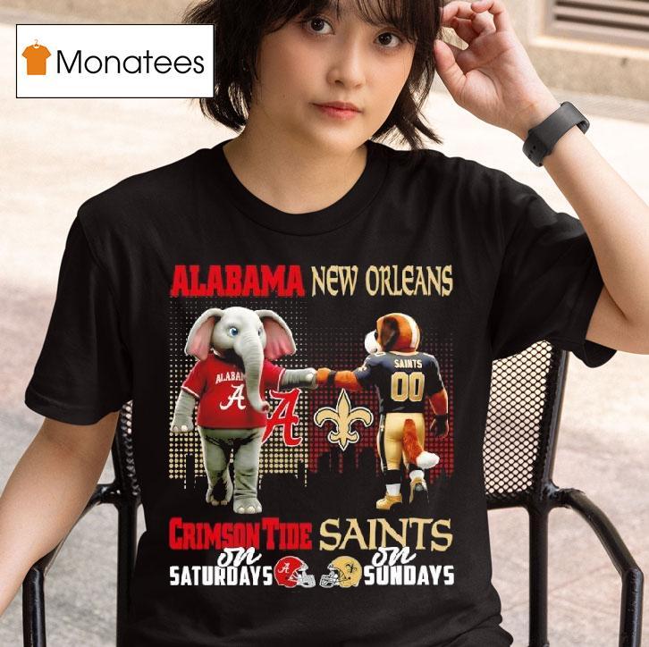 Alabama Crimson Tide On Saturdays X New Orleans Saints On Sundays Masco T Shirt