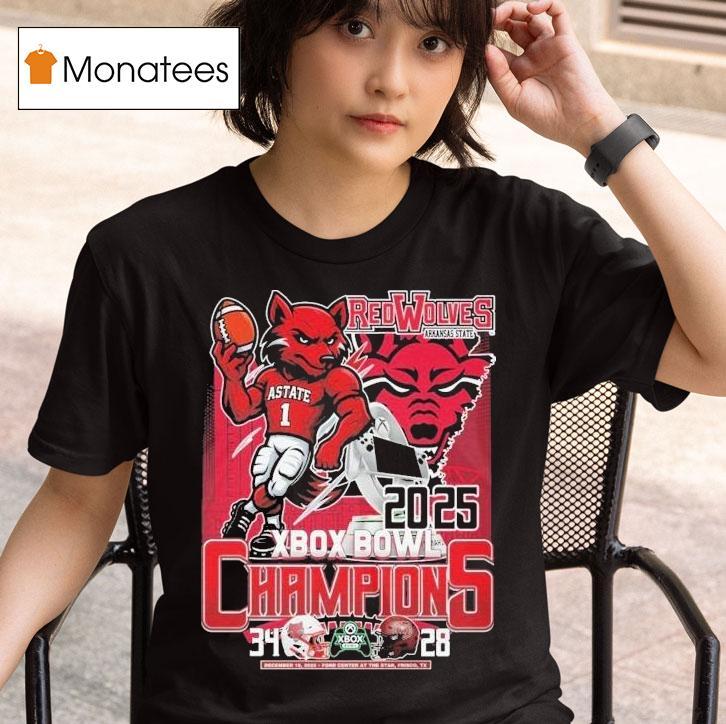 Arkansas State Red Wolves Xbox Bowl Champions Masco T Shirt