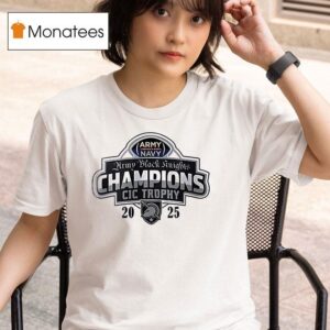 Army Black Knights Cic Trophy Champions Masco T Shirt