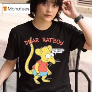 Bart Simpson Dear Ratboy Don T Forget Me Man T Shirt