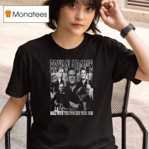 Bryan Adams Roll Will The Punches Tour Graphic Dates Schedule T Shirt