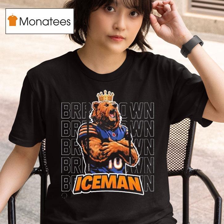 Caleb Williams Chicago Bears Iceman Brrr Down Masco T Shirt