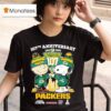 Charlie Brown And Snoopy Green Bay Packers Th Anniversary T Shirt