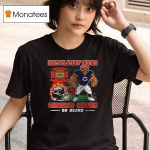 Chicago Bears Playoff Bound Go Bears Mascot Name Roster T Shirt