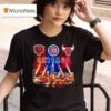 Chicago Bears And Chicago Cubs And Chicago Bulls Logo Skyline T Shirt