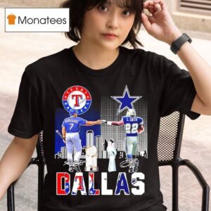 Dallas Sports Teams Texas Rangers Dallas Cowboys Players Signatures T Shirt