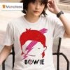 David Bowie Aladdin Sane Lightning Bolt Sketch T Shirt