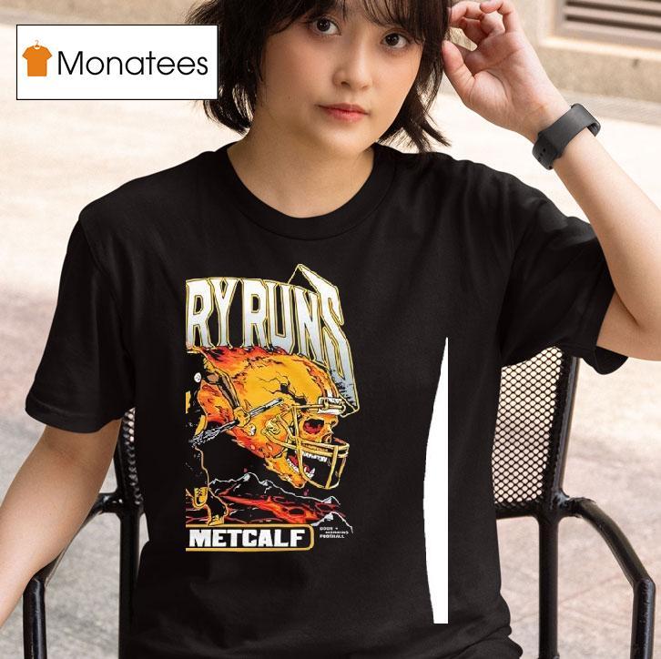 Dk Metcalf Angry Runs Skull Pittsburgh Slers Football T Shirt