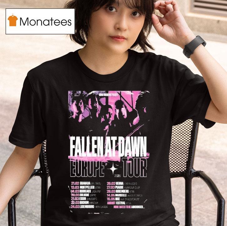Fallen At Dawn European Tour T Shirt