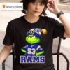 Grinch Wearing Los Angeles Rams Number Apparel Item T Shirt