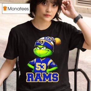 Grinch Wearing Los Angeles Rams Number Apparel Item T Shirt