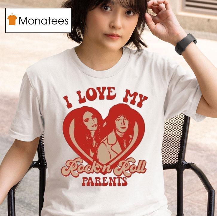 I Love My Rock N Roll Parents Hear T Shirt