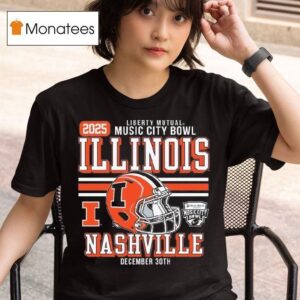 Illinois Fighting Illini Football Liberty Mutual Music City Bowl Nashville Helmet Dec T Shirt