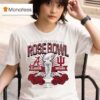 Indiana Hoosiers And Alabama Crimson Tide Cfp Rose Bowl Matchup Trophy T Shirt