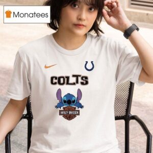 Indianapolis Colts X Stitch Harley Davidson T Shirt