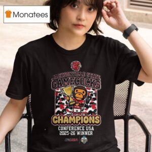 Jacksonville State Gamecocks Conference Usa Champions Ncaa Division I Fbs Winner X Bape Collaborations T Shirt
