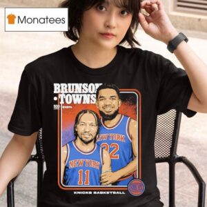 Jalen Brunson And Karl Anthony Towns New York Knicks Basketball Graphic T Shirt