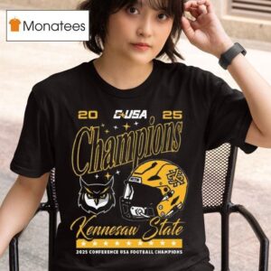 Ksu Conference Champions C Usa Football Owl And Helmel T Shirt