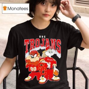 Looney Tunes Bugs Bunny And Taz Usc Trojans Football T Shirt