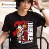 Louisville Cardinals Red Modern Mascot Basketball T Shirt