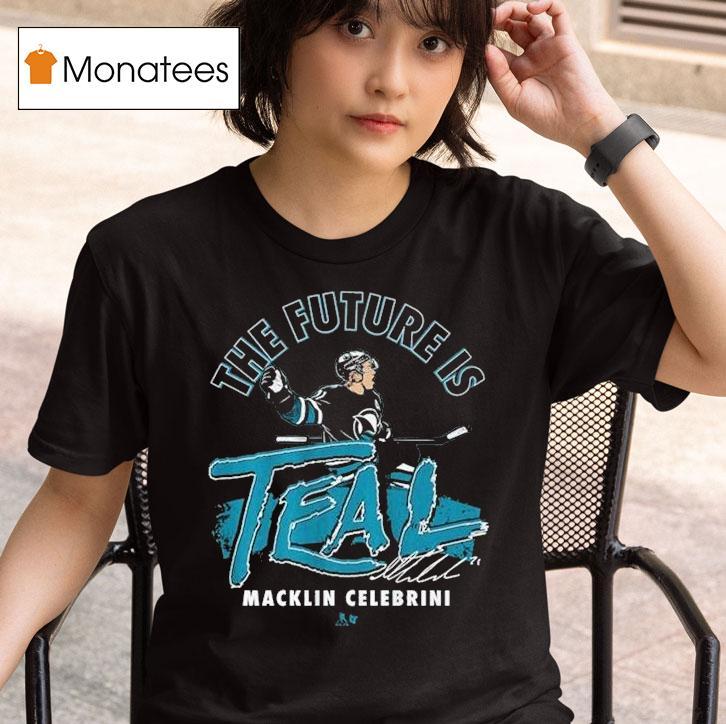 Macklin Celebrini The Future Is Teal Signature T Shirt
